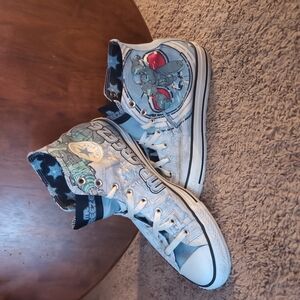 Converse High-Top Sneakers with Mr Freeze Design - Blue and Black